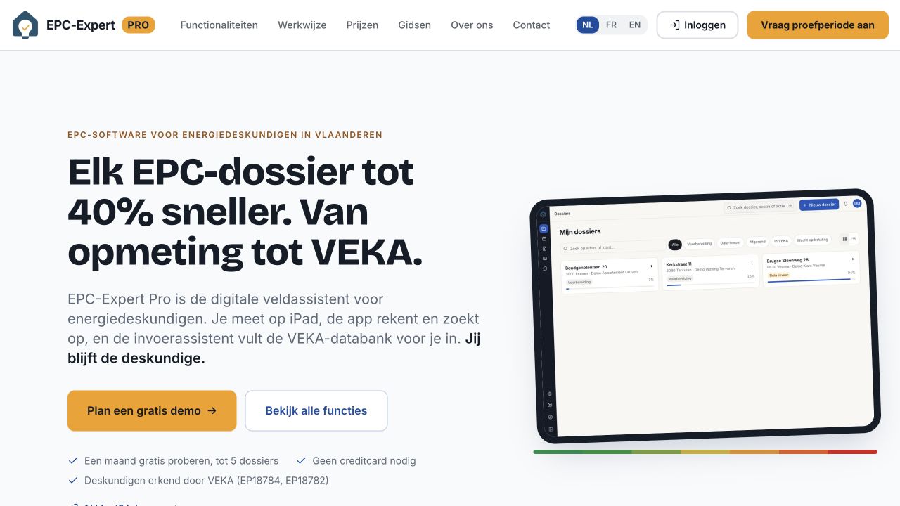 EPC Expert Pro — Een digitaal product, helder verteld.