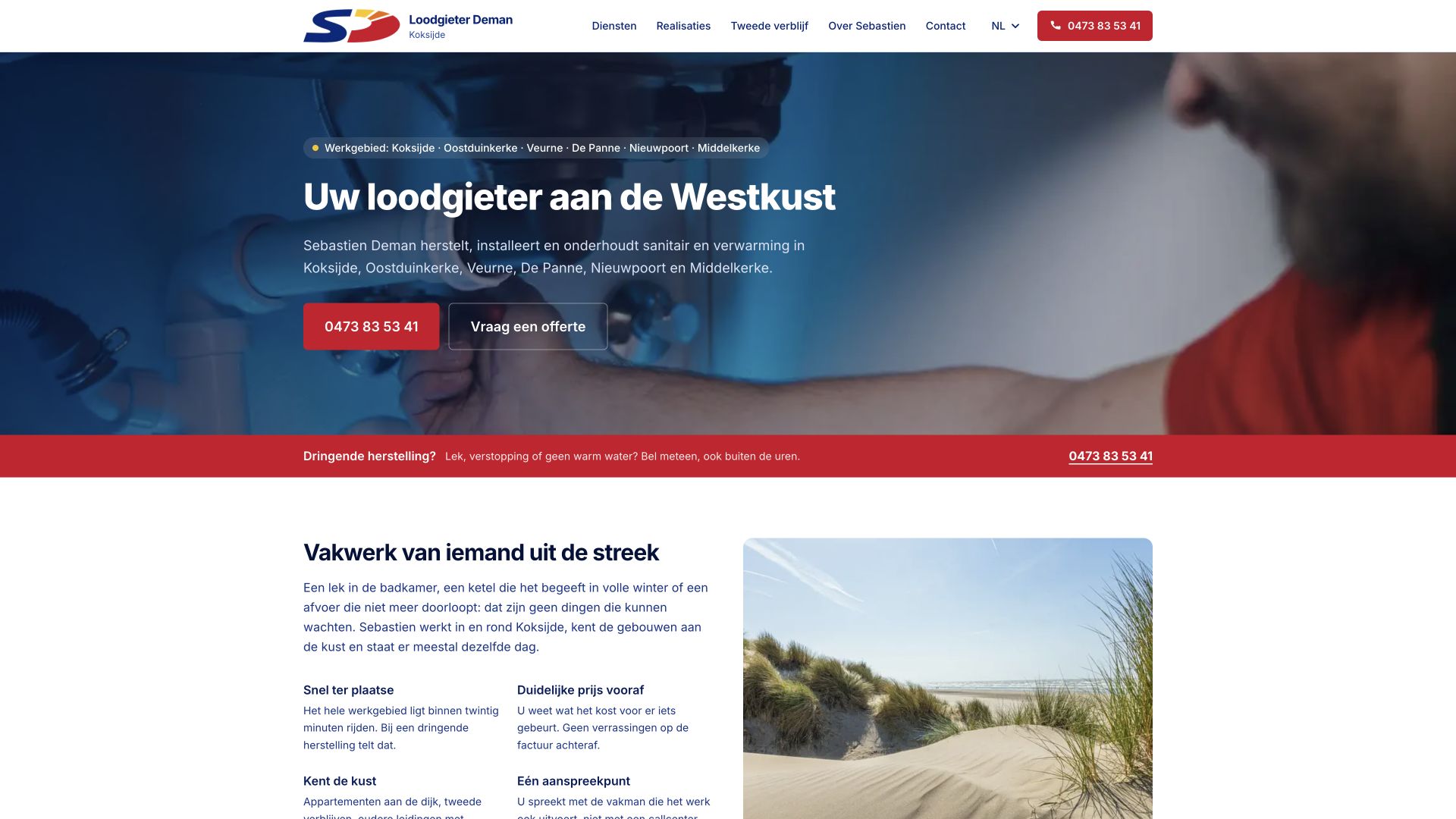 Loodgieter Deman website
